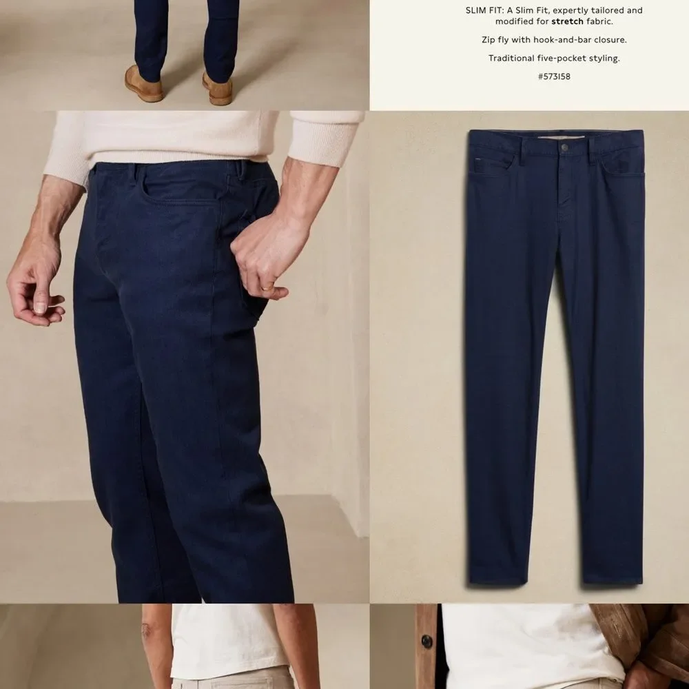 4/$100 Banana Republic NWT Traveler Slim Fit Jeans 34x30